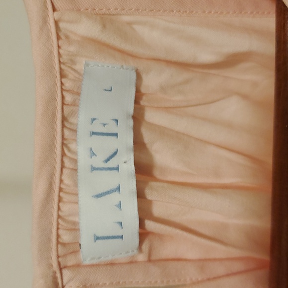 Lake Scalloped House Dress Size Large Pink - Picture 9 of 10